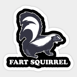 Fart Squirrel Skunk Sticker
